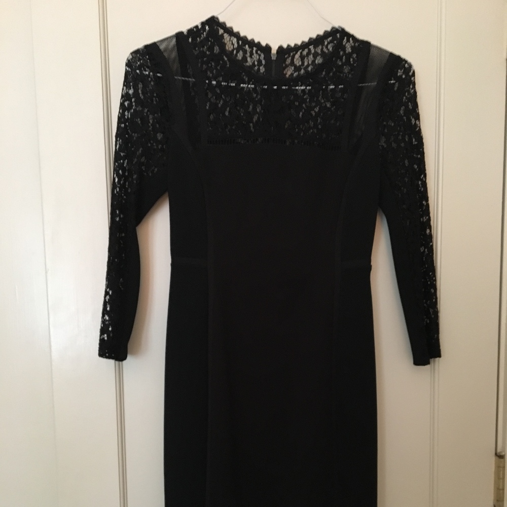 Rebecca Taylor Lace Ponte Sheath Dress